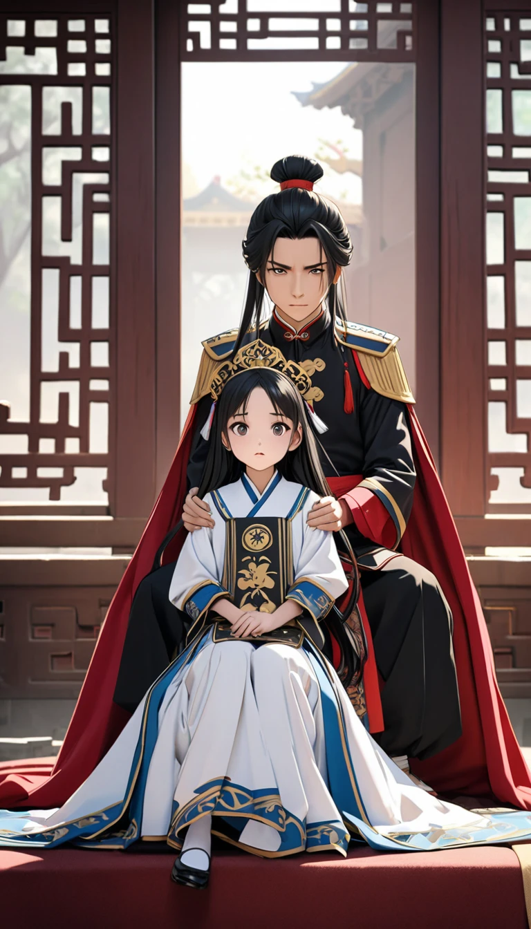 A tragic historical drama in 8k live-action style: Beautiful palace secrets　Beautiful 10 year old Chinese Kung Fu Princess with long black hair is forced to hold the Emperor&#39;s penis　Breast milk overflows from the nipples　Gorgeous embroidery, Ultra glossy, She is wearing a shiny red top and bottom long sleeve floral pajama kung fu suit....　　She looks distressed