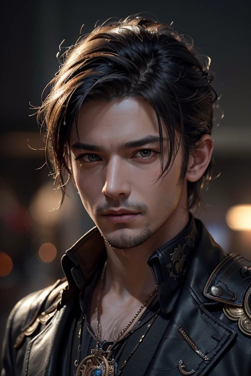 detailed intricate steampunk mask, handsome man, extremely detailed face, sharp chiseled features, intense dramatic lighting, cinematic high contrast composition, moody atmospheric digital concept art, photorealistic, (best quality,4k,8k,highres,masterpiece:1.2),ultra-detailed,(realistic,photorealistic,photo-realistic:1.37),studio lighting,ultra-fine painting,sharp focus,physically-based rendering,extreme detail description,professional,vivid colors,bokeh