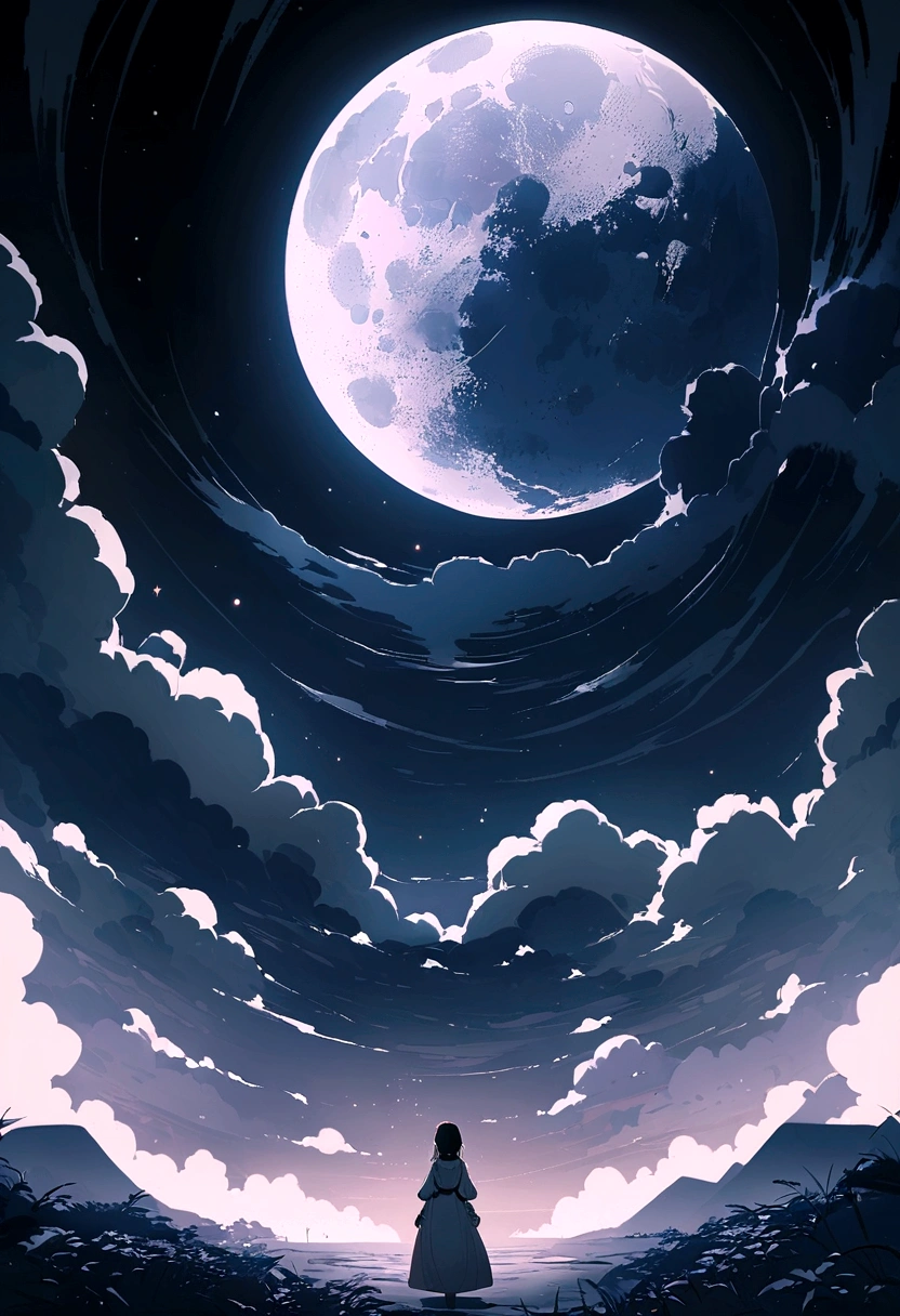 Best Sub-Height，very nice，Perfect detail，4K，8K，Anime Wallpaper，Hmph，Night Sky，Black Background，Ethereal cartoon style，満moon, moonの背景, 空のmoon, moon明かりの背景, moon面で, 満moonの背景, 空には満moon, 満moon, moonは空にあります, moon明かりの背景, 大きな白いmoonの背景, moon, 空のmoon, moonの裏側，雲の中のmoon，White cloud