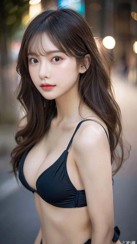 Woman standing upright facing the camera、Emphasize the cleavage、lightly dressed、exposed, don't wearing clothes 、(highest quality,masterpiece:1.3,超A high resolution,),(super detailed,caustics),(Photoreal:1.4,RAW shooting,)ultra-realistic capture,very detailed,High definition 16K for human skin、 Natural skin texture、、Skin looks even-toned and healthy、 Use natural light and color,one woman,Japanese,,cute,Grey-haired,((Very short hair)),(Depth of the bounds written、chromatic aberration、、wide range of lighting、natural shading、)、(outdoor lights ナイトプール:1.4)、(hair swaying in the wind:1)、((Long Curly Hair))、hair ornaments、Put on your ears、casual hair、((Front-facing shot))、Front view、Expressionless、((Random Bikini Swimsuit
))、((Background 30%Blur)),Beast,『Bronze eyeshadow, bronzer, peach lip gloss, highlighter, mascara, light foundation』、(((Front view))),(((Full-body frontal photography))),((Portrait Photography)),(((Random Paus8e))),((Free Pose)),((model style pose)) ,(((ナイトプール)))