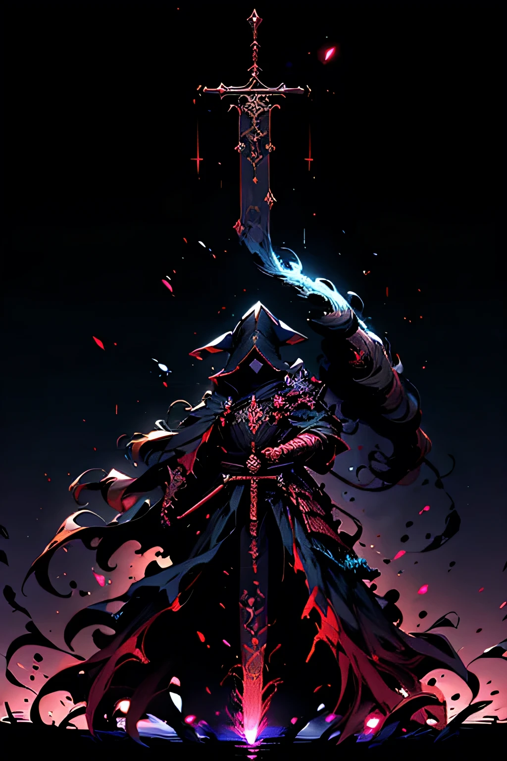 Chest pads,witch,witchหญิง,with black background,rust,magic,glowing,obscure,official art,Masterpiece,High quality,