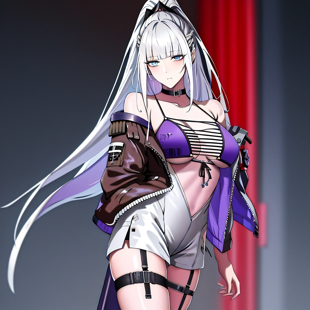 ONLY ONE ANIME GIRL
THAT ONE Anime girl with long white hair and black leather jacket is walking down the street, Girl with silver hair, perfect girl, Anime style. 8K, guweiz, Seductive , guweiz on pixiv artstation, Cyberpunk, bangs, strictly straight haircut, long hair, off shoulder, oversized CLOTHING, white with silky Top, bare legs, thigh, cleavage, collarbone, (extremely detailed CG unity 8k wallpaper, masterpiece, best quality, ultra-detailed, best shadow), (masterpiece:1.2, best quality),((Heterochromia_eyes)(multicolor eyes)
(Right eye: red_color)
(Left eye: gray_color))
Blunt_bangs, straight_bangs, silver_bangs, carefully_styled_bangs, Sleek_bangs, strictly_straight_sidelocks,
Strictly_Straigh_hairstyle, long_hairstyle, straight _cutted_hair, SLIM SLENDER MODEL PERFECT BODY, cute, thigh strap, outside, out door, raining, night, wet clothes,