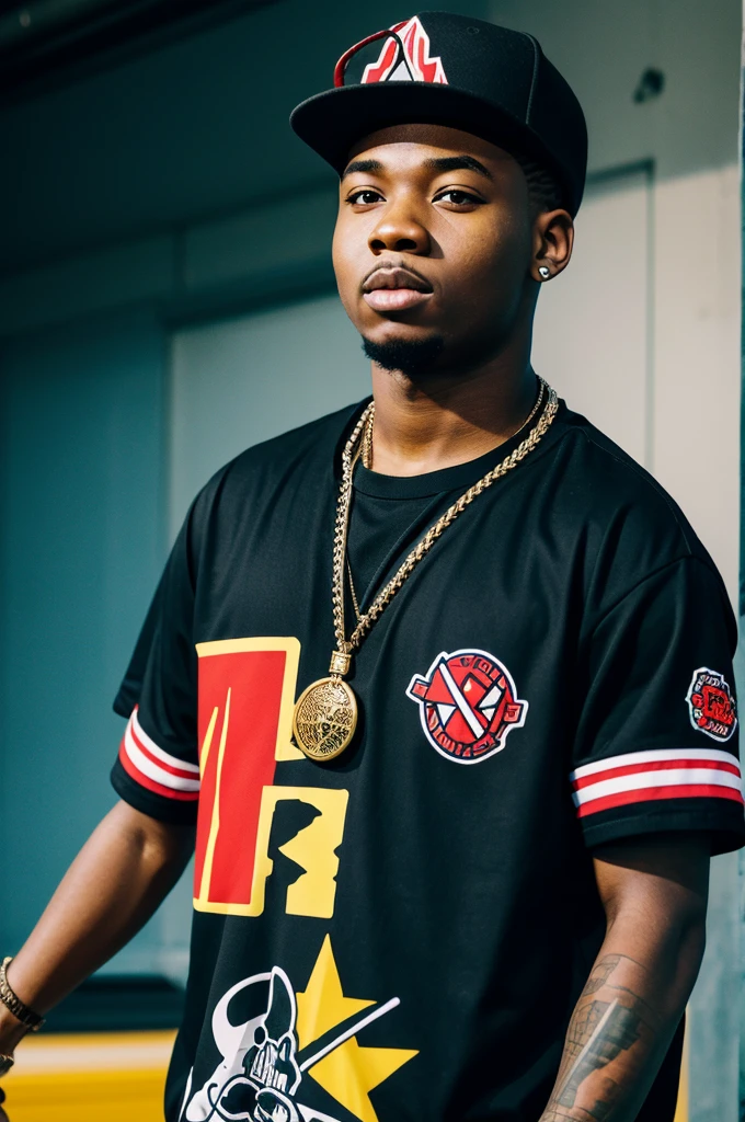 create an image that talks about rap with a rapper called kidboy and include an anime style.