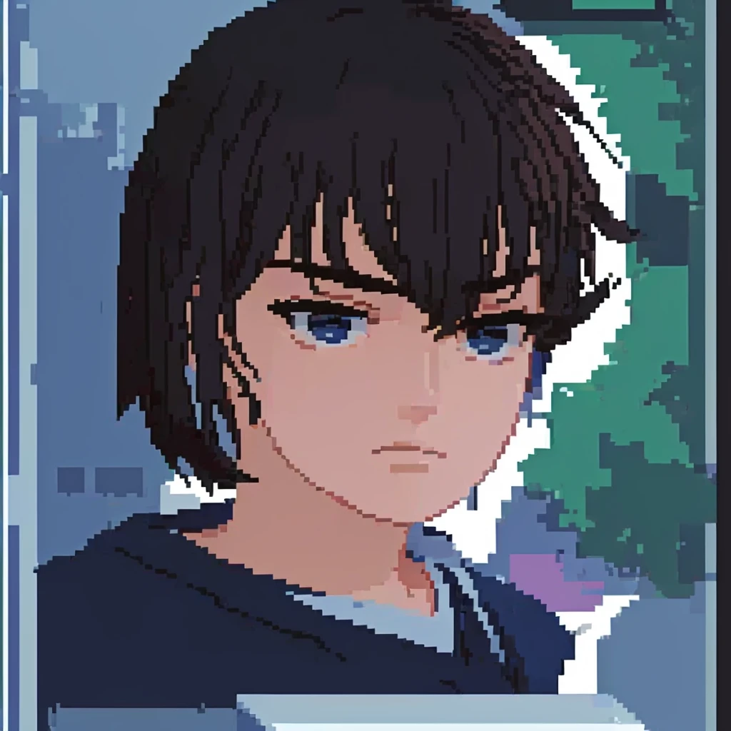 male,gaze,frown,One,Pixel,pixel