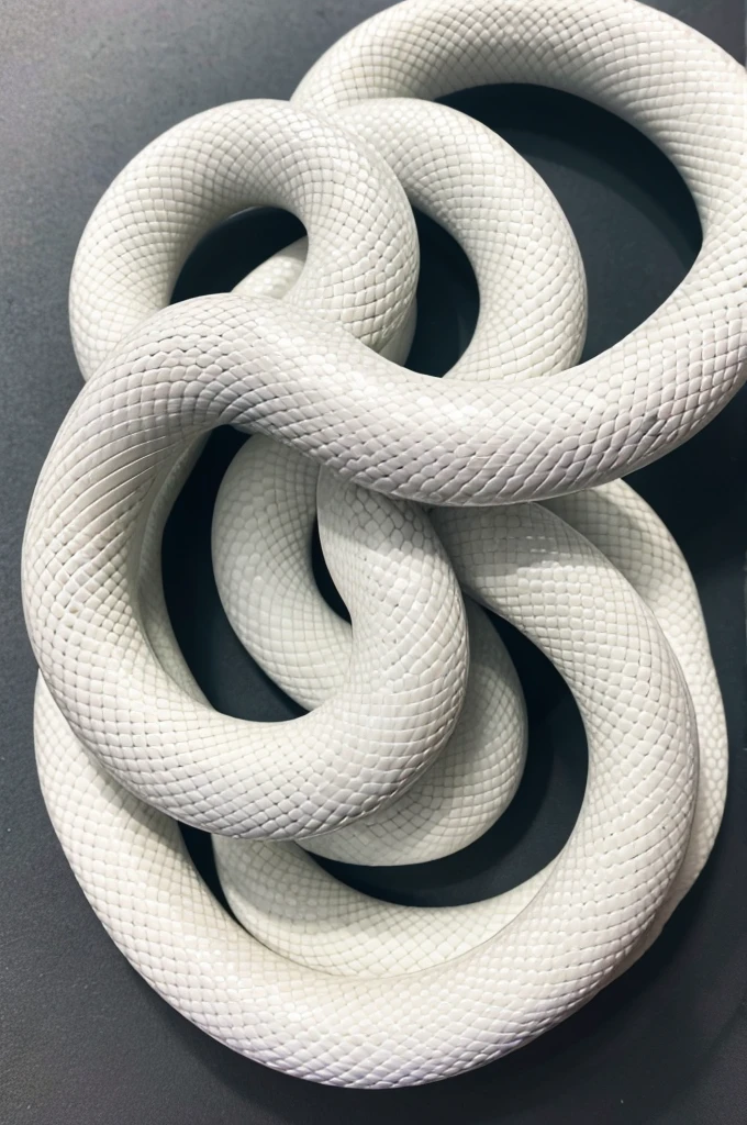 White Snake Coiled