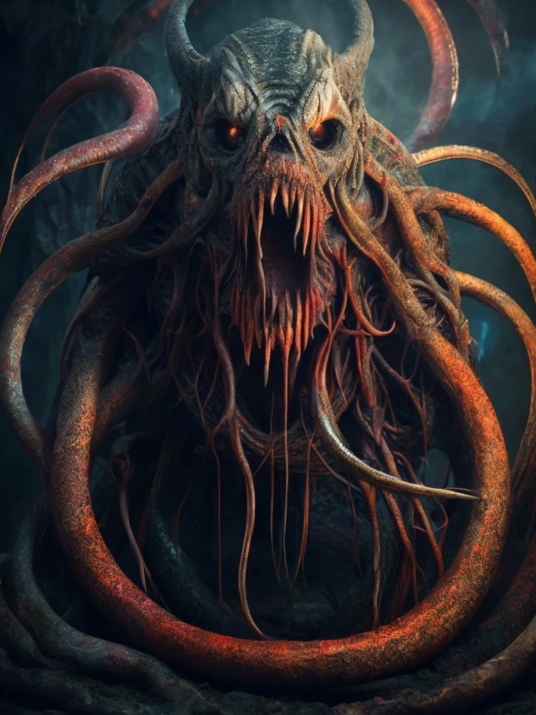 a big gigant monster with many tentacles