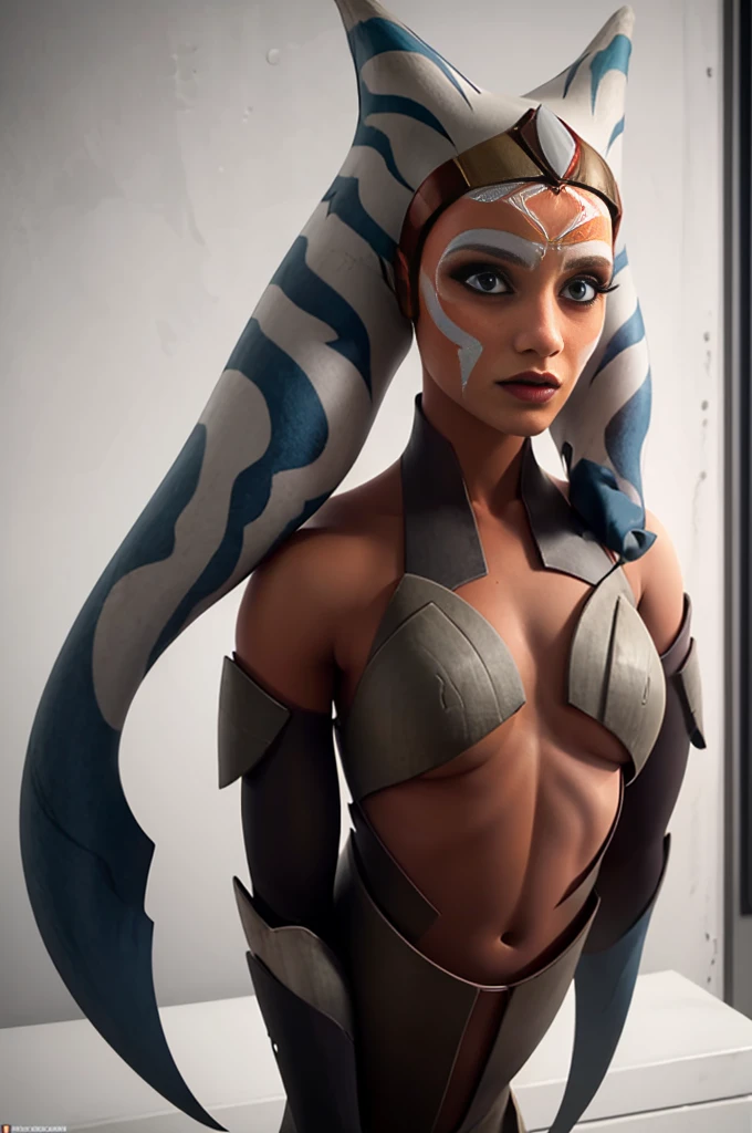 (masterpiece, best quality, ultra-detailed), You are having sex with AhsokaTano, (orange skin:1.2), 1girl, sexy, young, cute, 9 , 9yearold, blue eyes, makeup, small breasts, vambraces, fingerless gloves, naked, nude, looking at viewer, blush, embarrassed, giving peace sign, mouth open, tongue, tongue out, drool, drooling, sex with viewer, riding your dick, porn outside, day, crowded city street, 1st person view, sex with viewer, audience, crowd