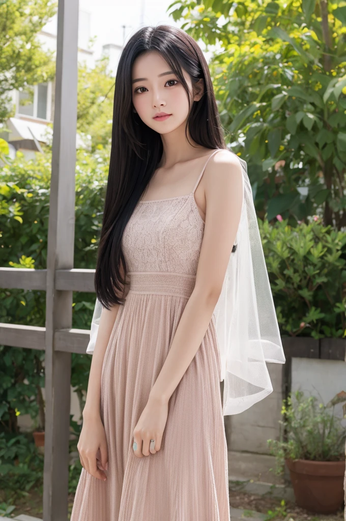 Beautiful anime long black hair
