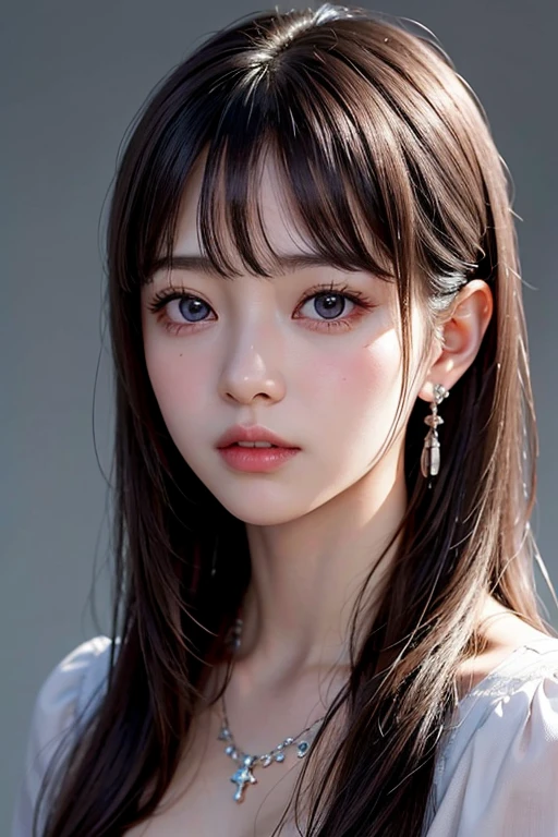 Photorealism、Highest quality、Ultra-high resolution、photograph、北欧生まれのbeautiful少女のphotograph、並外れたbeautiful少女、Highlights of cheek luster、細部まで可愛くbeautiful顔、(PurerosFace_v1:0.008)、beautiful bangs、Glowing White Skin、Bangs between the eyes、輝くbeautiful髪、Silky Hair、High resolution eyes、beautiful, Bright and clear, Big eyes sparkle charmingly、eyeliner、double eyelid、Just like the whole body、disappointment、blush、Embarrassing、Glare、 Shiny little necklace and earrings, Glossy Lips: 1.4,  Humiliated、impatience、disappointment、was scary、Glare、Exposed cleavage、（There&#39;s a lot of sperm in my chest:1.4）（Thighs full of sperm:1.2）、blush、涙はEmbarrassing、Thin white underwear、thin white bra、Spread your legs、Talking openly about masturbation、Disheveled clothes、dressing、stockings、Exposed white lace panties、Sweat、Soaking wet、See-through underwear、A clean-cut woman,18 years old, (camisole: 1.5),Veil、Wavy Hair, Diagonal bangs, Medium Long Hair, beautiful青い目, Big breasts overflowing from underwear、 late at night in the bedroom, On the bed、