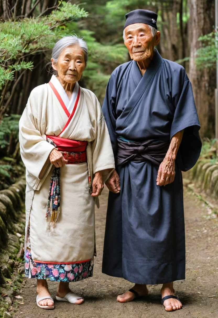Grandfather and grandmother,Japan,Old tales