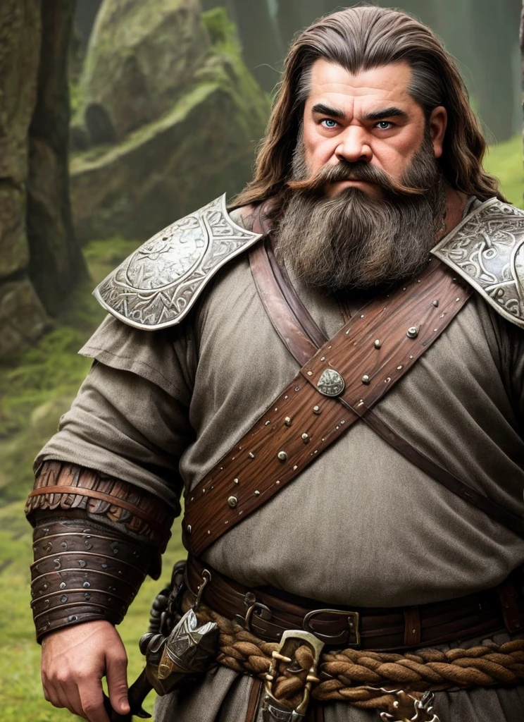 Dwarf in full grey armor, medieval fantasy dwarf, stark, plumpness, with light brown hair and a long beard, dwarven heavy armor, a mad look, fully body, standing alone, fancy, Dwarf Medieval RPG, Closeup portrait of a dwarf with a braided beard, Dwarf beard, 4 k image, 超A high resolution, inside royal dwarf hold, High details, best qualityer, 16K, [ultra detaild], master part, best qualityer, (extremely detaild), fully body, photorrealistic, arte de fancy, Arte de RPG, d&d art, an image of a dwarf in his hold (intense details, best qualityer), dwarf male fantasy (intense details, master part, best qualityer),(intense details, master part, best qualityer), brown hair, dynamic blue eye color, Ultra Detailed Face (intense details, master part, best qualityer), long beard, brown beard, holding a maul in his hand, maul has MGICAL runes