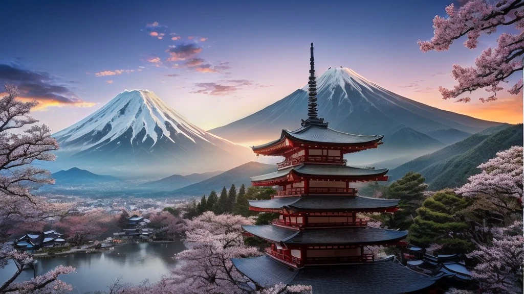 a close up of a pagoda with a mountain in the background, japan travel and tourism, japan sightseeing, japan deeper travel exploration, japanese landscape, japan travel and adventure, japanese temples, mount fuji on the background, japanese temple, japan poster, mount fuji, mountain fuji on the background, ancient japanese architecture, japan travel aesthetic, mt. fuji, japanese city, japan