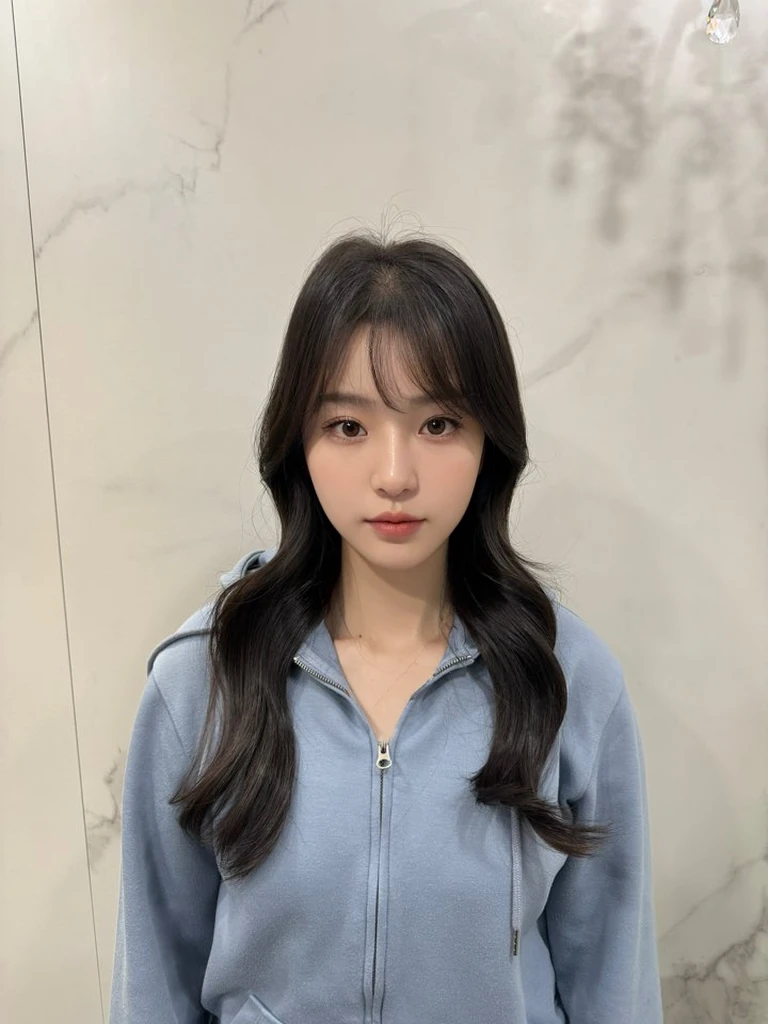 Best Quality, 8k, Masterpiece, (Portrait: 1.3), (photo realistic:1.4), (hyper realistic:1.4), Sharp Focus, looking at viewer, (smoother lighting:1.1), (increase cinematic lighting quality:0.9), realistic lighting, backlighting, light on face, ray trace, (brightening light:1.2), (Increase quality:1.4), sharp detail, (best quality real texture skin:1.4), finely detailed eyes, black_eyes, finely detailed face, 25 year old Korean woman