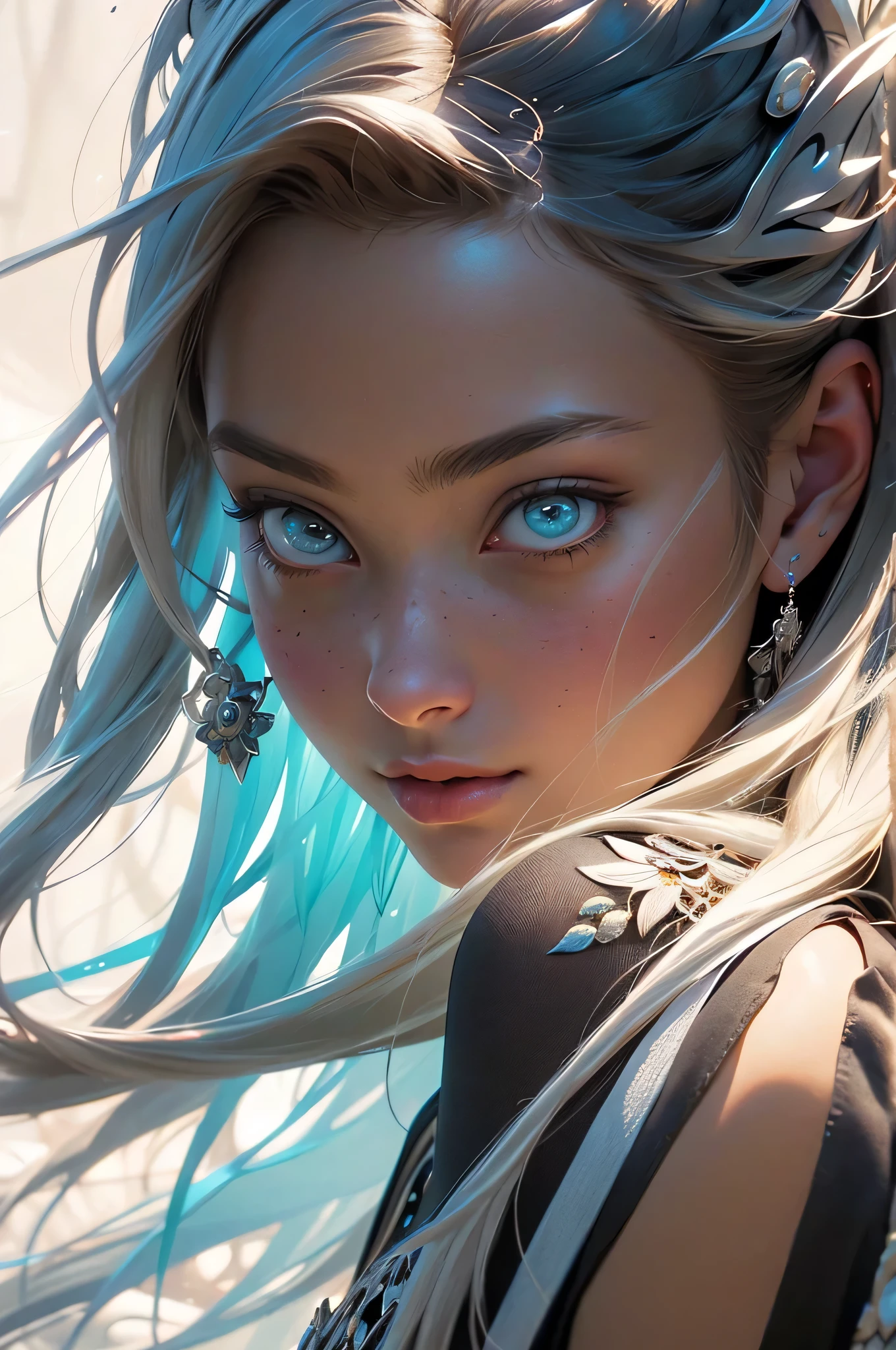 Full body shot, ((masterpiece))), (((best quality))), ((ultra-detailed)), (hyperrealistic), (highly detailed CG illustration), ((an extremely delicate and beautiful)),cinematic light, Create a stunning anime artwork that is currently trending on ArtStation, showcasing exquisite beauty and captivating aesthetics. The art piece should be highly detailed, featuring a compelling character and a visually appealing environment.
The character in the artwork is a graceful and enchanting figure, radiating an aura of elegance. Pay close attention to intricate facial features, such as mesmerizing eyes with vibrant colors and delicate shading.
The character's clothing should be designed with elaborate patterns, flowing fabrics, and rich textures, reflecting a blend of fantasy and contemporary fashion.
Place the character in a captivating ethereal environment that enhances the overall appeal of the artwork. a mystical realm filled with magical elements. Incorporate vibrant colors, dynamic lighting, and detailed background elements to create a sense of depth and immersion.
Consider the latest trends in anime art, such as incorporating unique lighting effects, exploring creative composition techniques, or experimenting with unconventional color palettes.
Take inspiration from the top artists on ArtStation and their exceptional execution of various art styles and themes. Camera: Choose an angle that highlights the character's beauty and the immersive environment. Lighting: Utilize atmospheric lighting techniques to create depth and mood. Resolution: Aim for a high-resolution artwork to showcase intricate details and clarity. Art Inspirations: Seek inspiration from the trending artists on ArtStation, exploring different styles, genres, and themes.