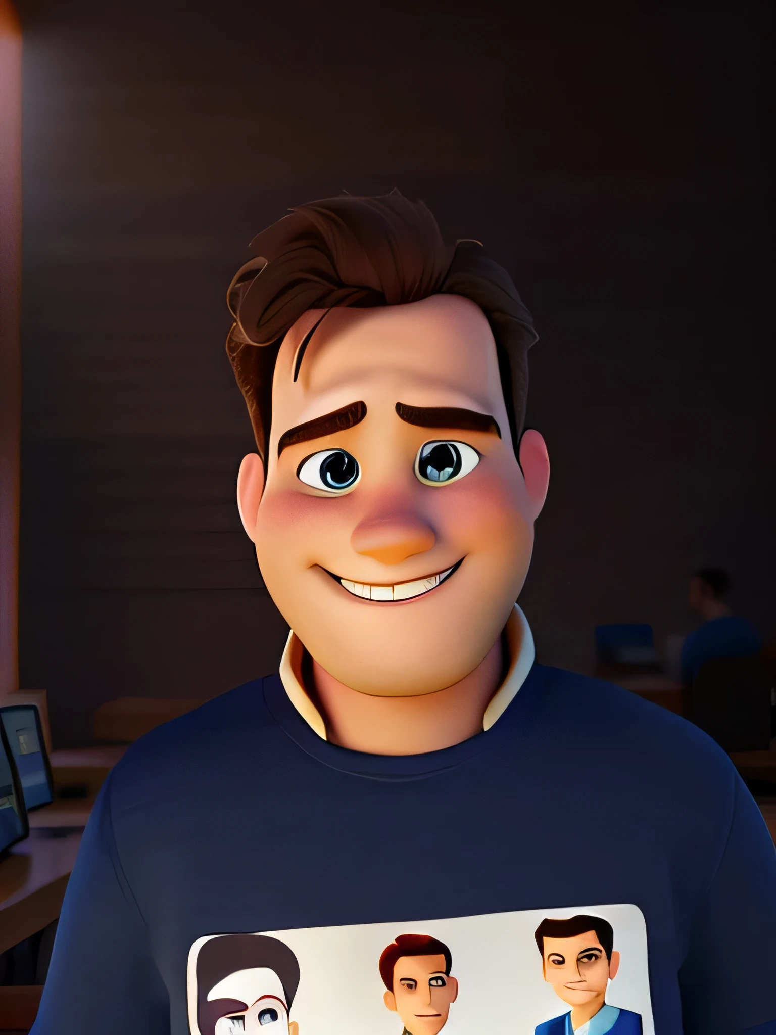 Men Disney Pixar style, high qualiy, best qualityer, library backdrop, leo