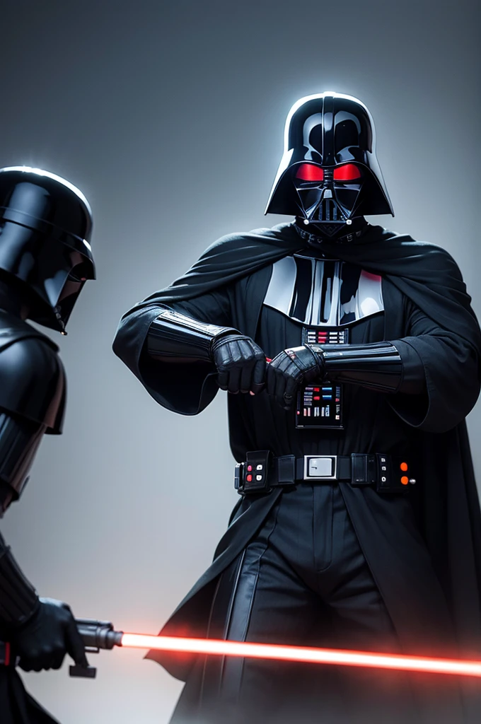 Darth Vader fighting an army