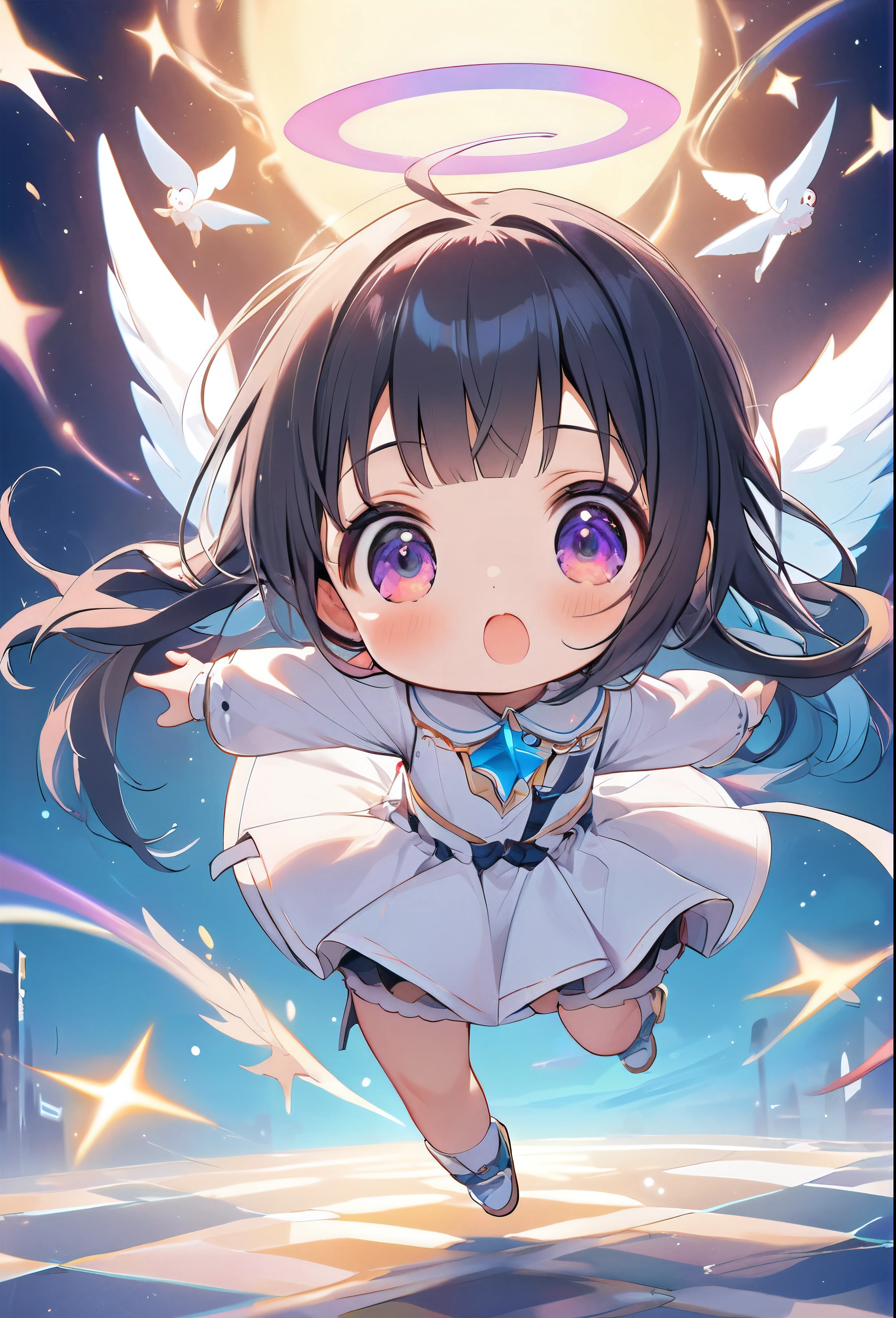 Flying Angel, Ultra-small deformation, kawaii, Buttocks Elasticity, Adorable face, BREAK: Eyes full of spirit, Shooting while chasing flying angels