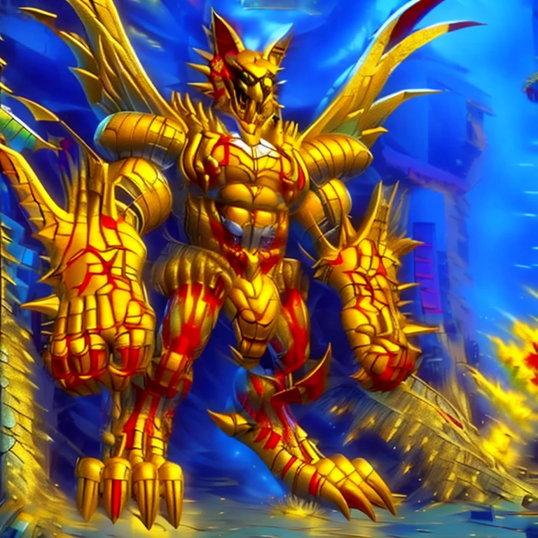 (masterpiece. official art. 8k. best quality. detailed full body. full body.)
(situation 1 : dominating The Phoenix Wolf. The Phoenix Wolf is over 1000 meters long. focus GIANT mechanical Muscular The Phoenix Wolf is trampling the car. Looking down.)
(situation 2 :smoke and flames rising from the destruction in the city)
(Additional details 1: Wearing golden Armor. Cape. Helmet. real texture material. whole body shines like metal. emphasizes the muscles. suit fully made of metal.Robotic suit).
(Additional details 1.5: The arms are golden. The lower half of the body is golden. The wolf-shaped helmet has sharp fangs. The whole body is golden. The chest area is also golden. There is a ring above the head.).
(Additional details 2: Detailed head. Detailed Body. Detailed abs. gigantic muscles. HYPER MUSCLES. Gigachad Muscular. big muscle. pecs. triceps. traps. unusually developed muscular body. body full of huge muscles. showing off muscles. pectorales enormes. Exaggeratedly huge muscles. huge muscles. long legs.).
(Additional details 3: Spread wings. It has wings. The claws are sharp. Sharp teeth.). He is laughing defiantly. The claws are sharp. Sharp teeth.).
(Additional details 3.5 : nj5furry, He is laughing defiantly. medieval armor.).
(Additional details 4: golden dick, golden cock, golden hyper penis. hyper golden penis. big penis)
Armored Flazzard
