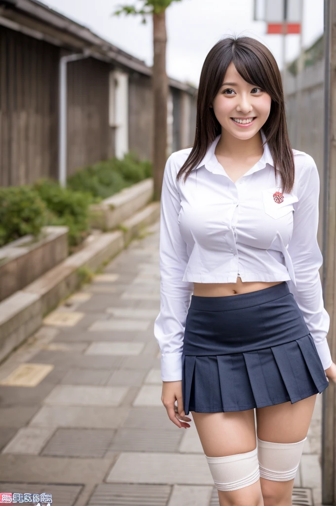 Matsumoto Rangiku Bleach 36 years old　Big Breasts　woman　A kind smile　Big eyes　Front teeth Blonde　Japanese　classmate　Saggy breasts　Sexy appeal High school uniform　whole body　I can see your pants　I can see your ass　mini skirt