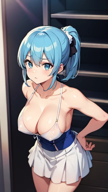 Blue ponytail、tits、