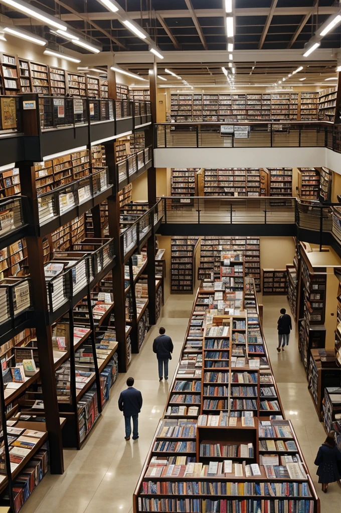 Retail business bookstore with customers
