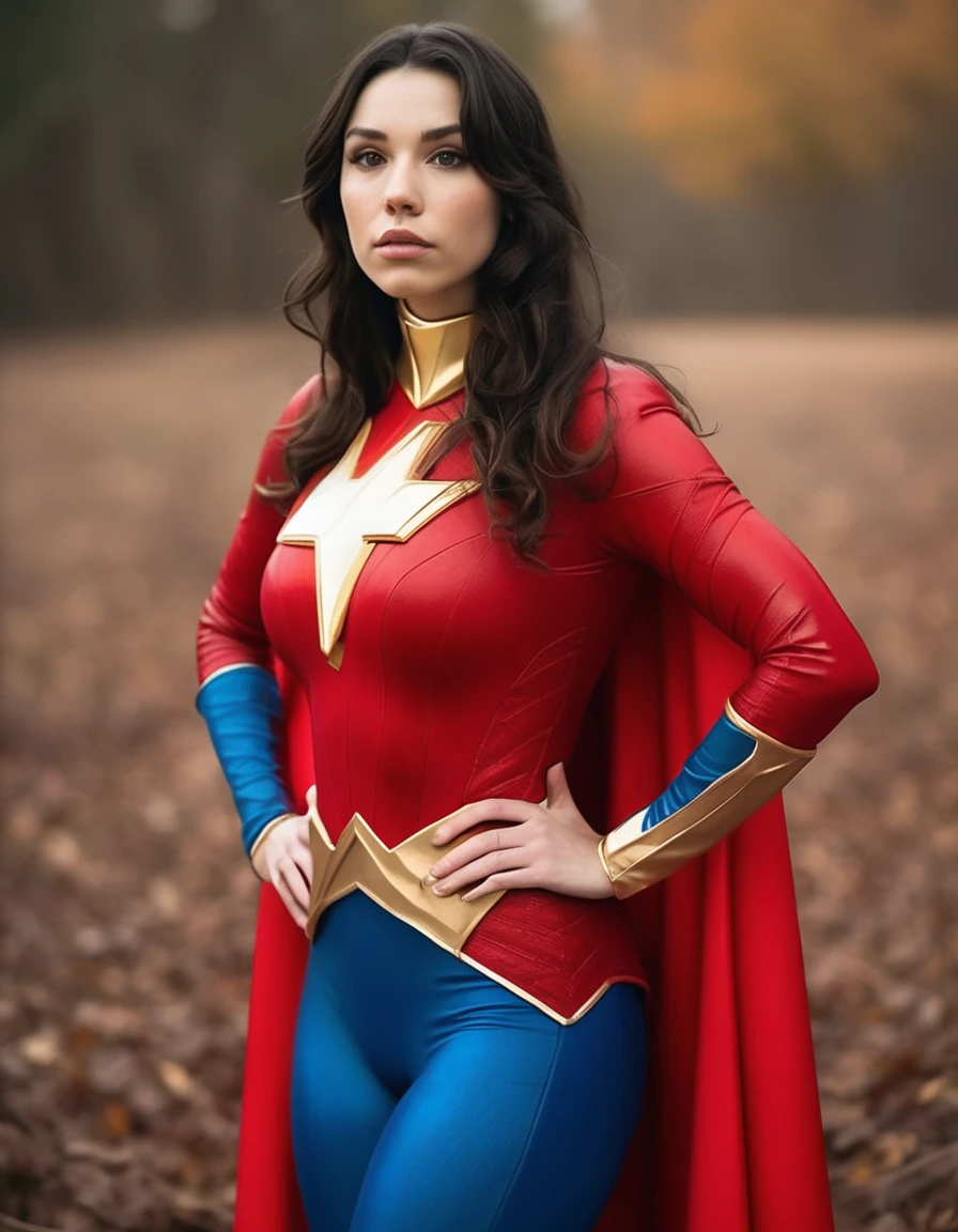 professional portrait photo of Grccrlncrry woman, looking at the camera, highly detailed, skin texture , cosplaying as Mary Marvel