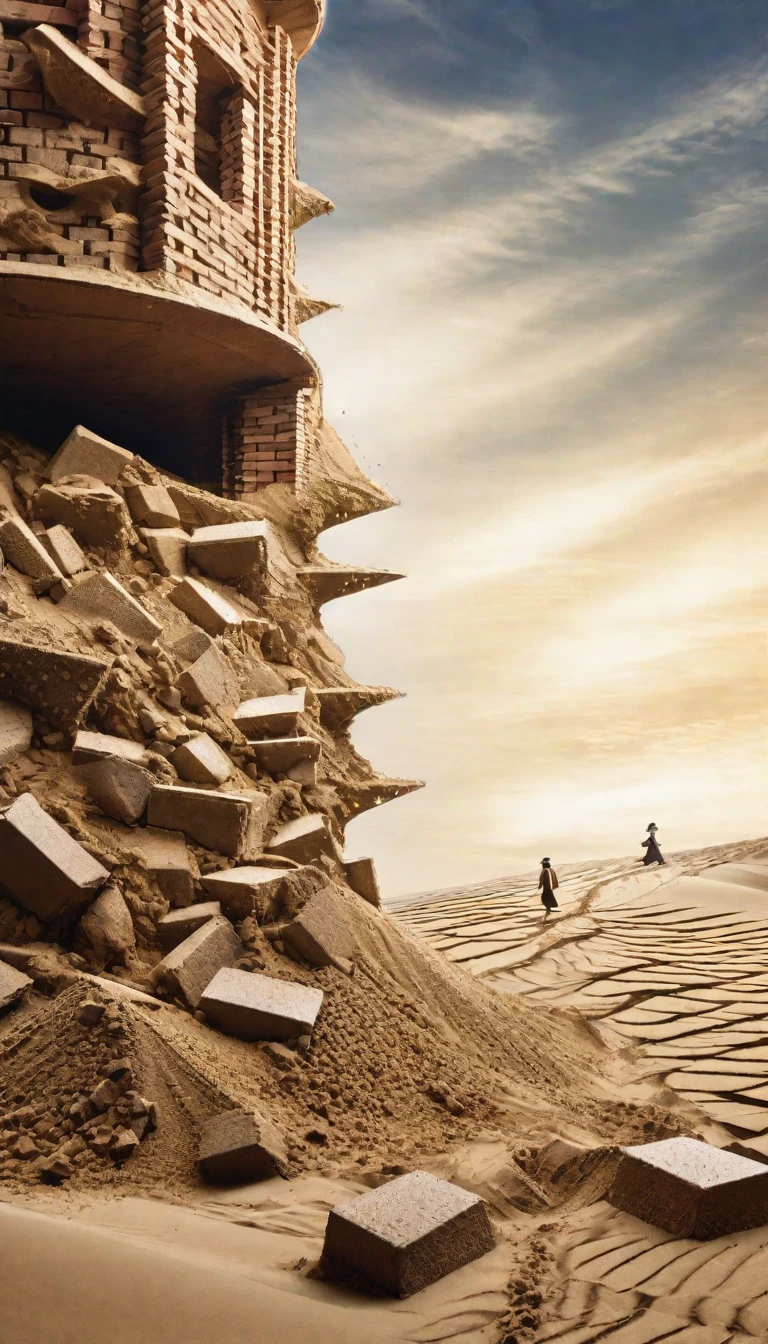 Land of Sand、hourglass、Collapsed bricks