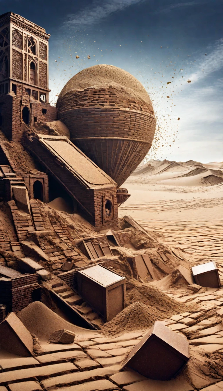 Land of Sand、hourglass、Collapsed bricks