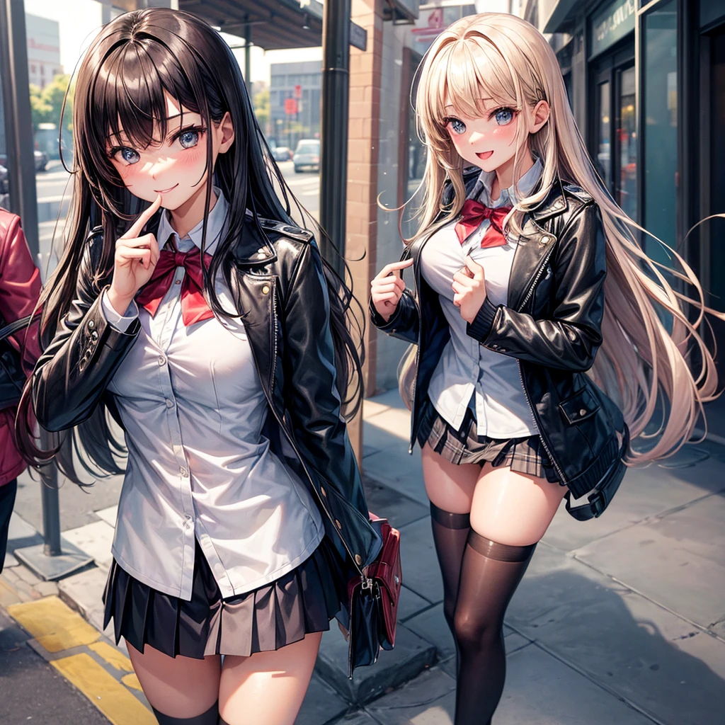 middle School girls,smile,Beautiful girlultiple girls,Angelic beautiful girl,leather jacket,未来のuniform,The best quality to get you horny,Perfect Girl,Super cute girl,uniform,blazer,cardigan,Long Hair、She has her bangs down,Ultra HD,Young girl,Sex,Naughty Girls,Blowjob,Full body image,Absurd,Beautiful girls,Hotel