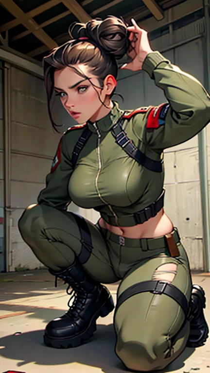 (1girl,3d, photorealistic,masterpiece, best quality), amused, from back, seductive pose, in a garden,
1girl,gloves, headband, pants, ponytail, green leggings, black gloves, large breasts, long hair, sports bra, earrings, brown hair, midriff, jewelry, white socks,white footwear, rope, navel,white socks,toned ((nsfw)) ((nipples)) ((pussy))