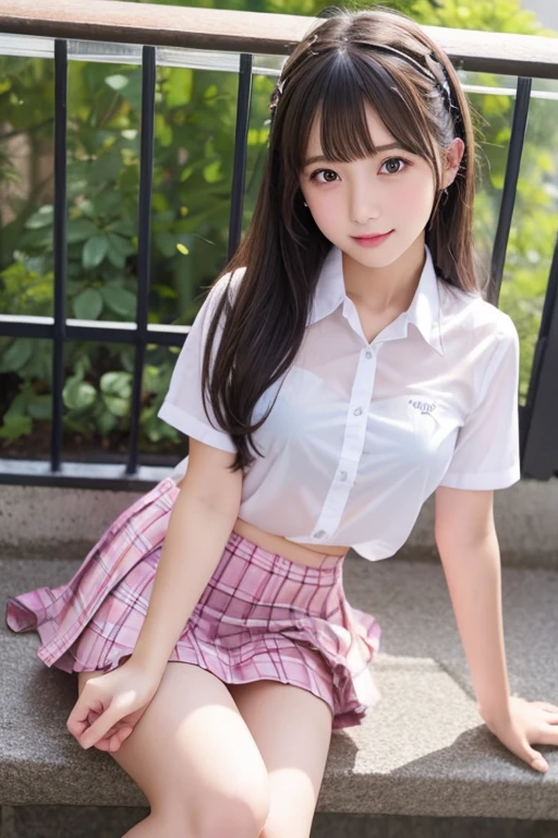 Cute Girls、high school girl、Idol、mini skirt、See-through、sit