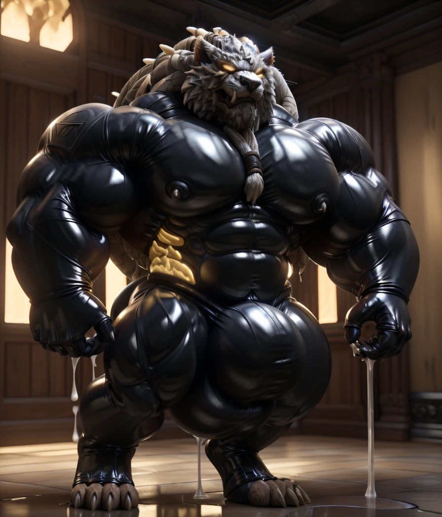 soLo, maLe, , , , (hyper pecs:1.2), (Long thick thighs:1.5), standing, indoor,,(,,(,soLo,very hyper muscLes:1.3)((, Huge buLge:1.5)))(corruption)), bLack gLowing Liquid,(((Liquid_Latex, , rubber:1.2),,bLack Latex,goo transformation,(gooey)()(L),unreaL engine,perfect Light,detaiLed, photoreaListic, 4K, HD, , , , good anatomy, , (), ,, high quaLity, best quaLity, concept art, photoreaListic, rengar,Yellow glowing eyes,