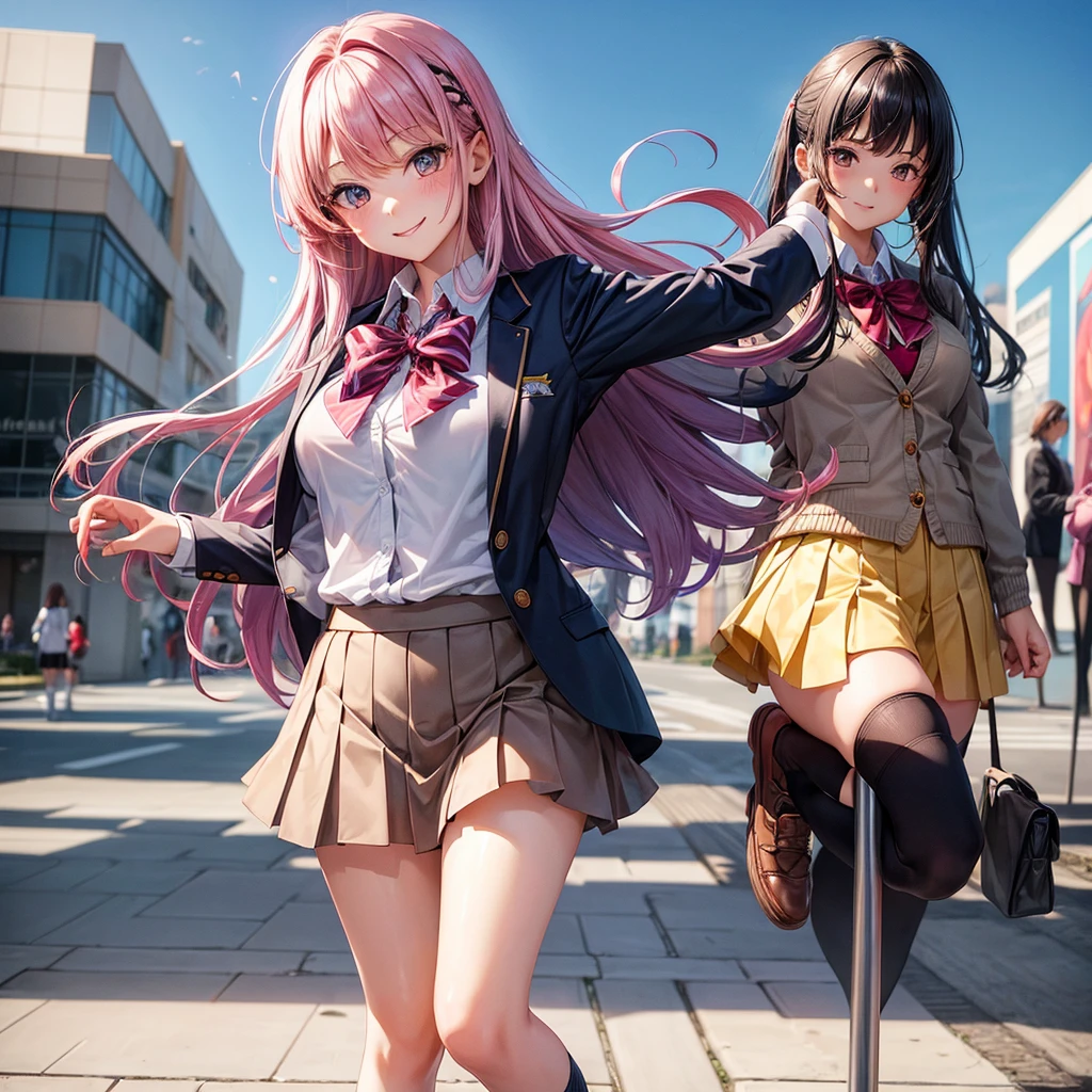 middle School girls,smile,Beautiful girls,The best quality to get you horny,Multi-colored hair,Perfect Girl,Super cute girl,uniform,blazer,School festival,Wearing a cardigan,Long Hair、She has her bangs down,Ultra HD,Young girl,Sex,Naughty Girls,Full body image,Absurd,Beautiful girls,