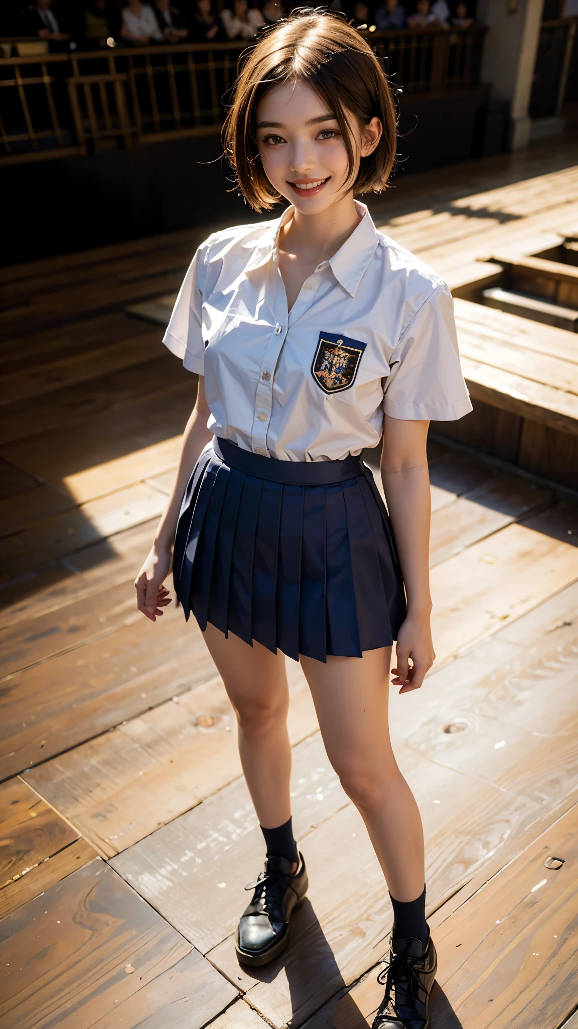 13-year-old girl , with light ginger tousled hair wavy , the very fattest, morbidly obese, chubby, morbidly obese, chubby cheeks with blond tousled hair, curly bangs covering the forehead, ))fat puffy arms , fat puffy legs!!, , big eyes, , proportionately large arms and legs!!, school skirt , full body, full body, beautiful large eyes, symmetrical, beautiful outfit, , big beautiful smile, eyes looking at the camera, beautiful big eyes , absurdres, absurd resolution, highres, high resolution, best quality, masterpiece, 1girl, blonde hair, indoors, shade, realistic, art by betterwithsalt, (wide hips:1.2), school uniform, blush, (stuck:1.1), hyper fat, blob, solo, (hyper belly:1.1), lunchroom , full length photo, , the very fattest, morbidly obese, chubby, morbidly obese, chubby cheeks with blond tousled hair, curly bangs covering the forehead, ))fat puffy arms , fat puffy legs!!, , big eyes, , proportionately large arms and leg