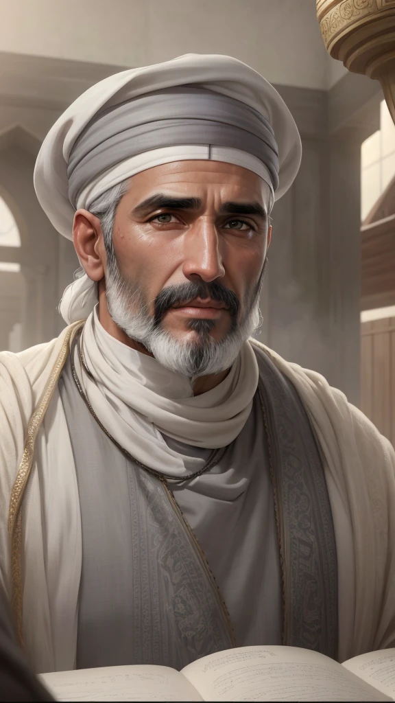 Happy 8k ultra-realistic 45-year-old incredibly handsome brutal men as sheikh, with bright eyes, looking in front of camera, hd portrait, photorealistic