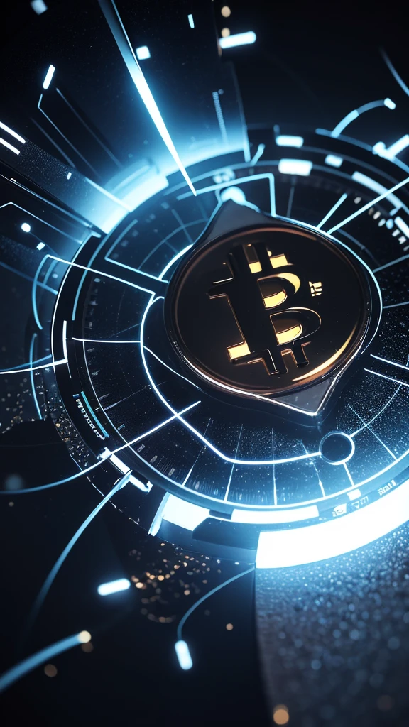 A fantastic cyber world　Bitcoin　most　Rotating or stationary　It emits a fascinating light