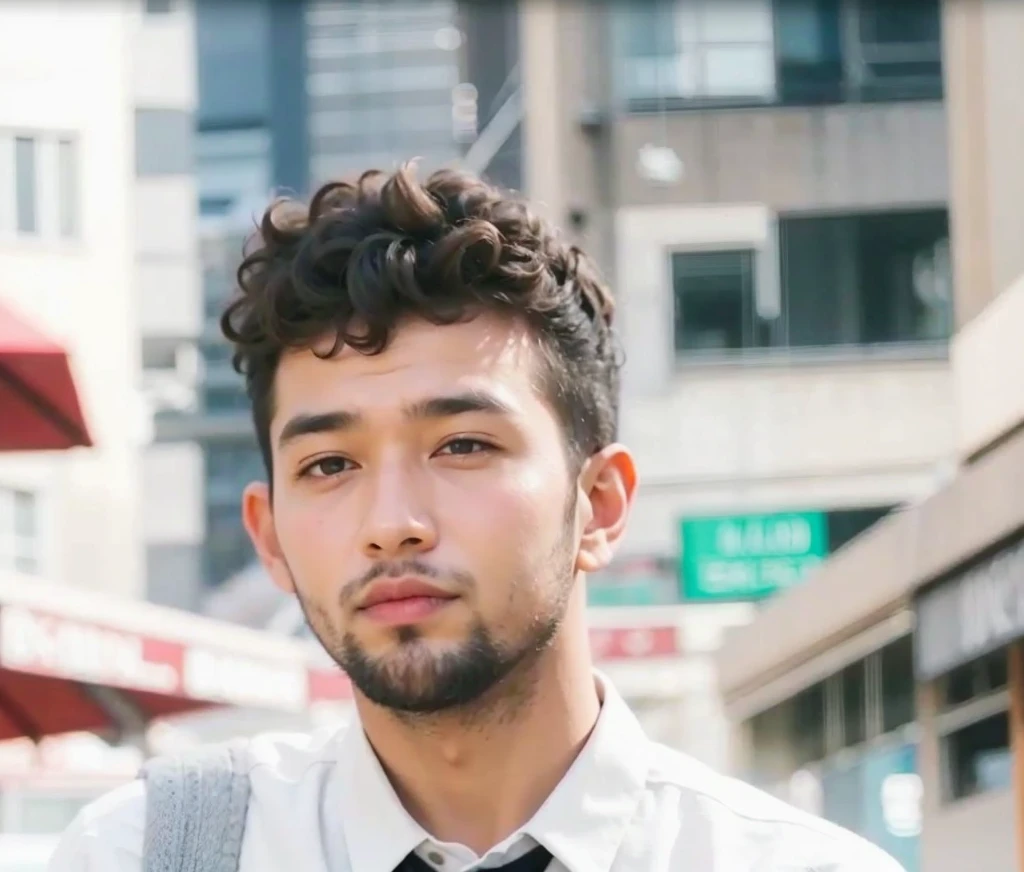Boy curly hair