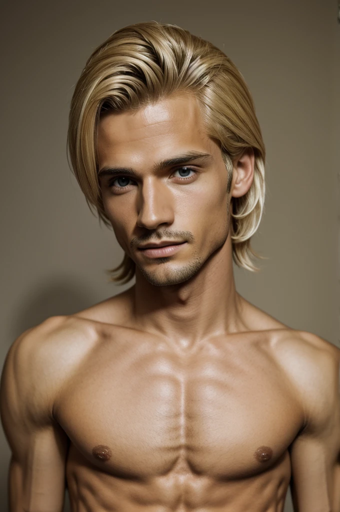 ((realist))((well detailed))1 chico, blonde hair, Skinny