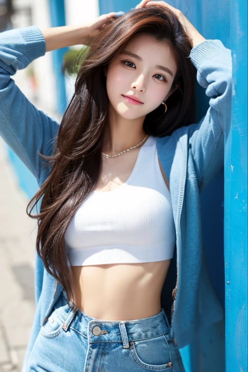 Korean、Women、Small waist、Long Hair、Beautiful skin、Beautiful eyes