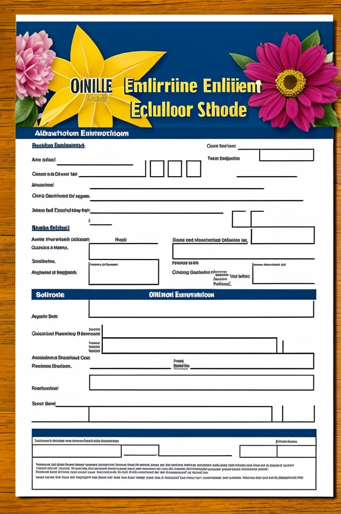 Online Enrollment form in senior high school