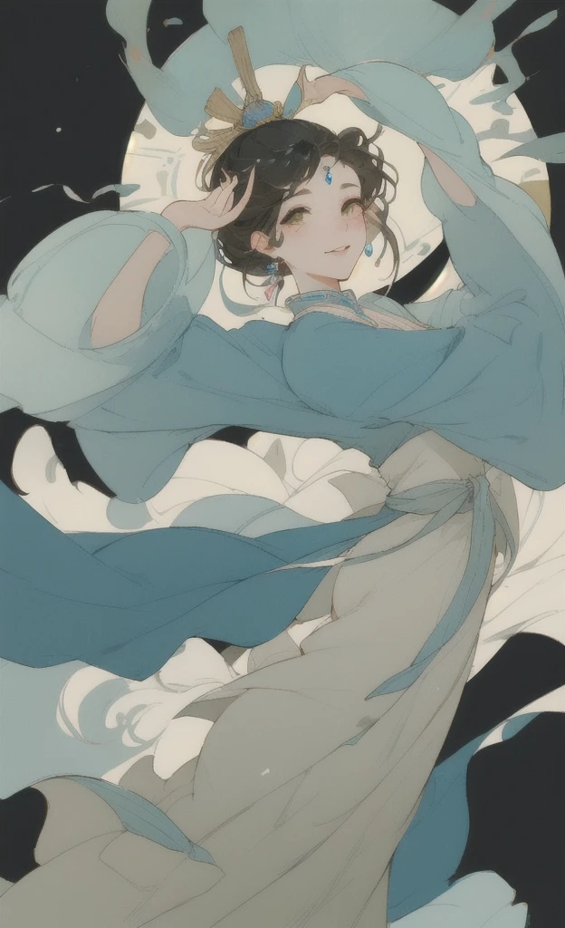 1 woman,beautiful detailed eyes,beautiful detailed lips,extremely detailed face,long white hair,smiling,wearing japanese kimono,ornaments in hair,intricate detailed background,detailed ornate kimono patterns,soft blue eyes,high resolution,detailed lighting,hyperrealistic,masterpiece,digital art,vibrant colors,cinematic lighting