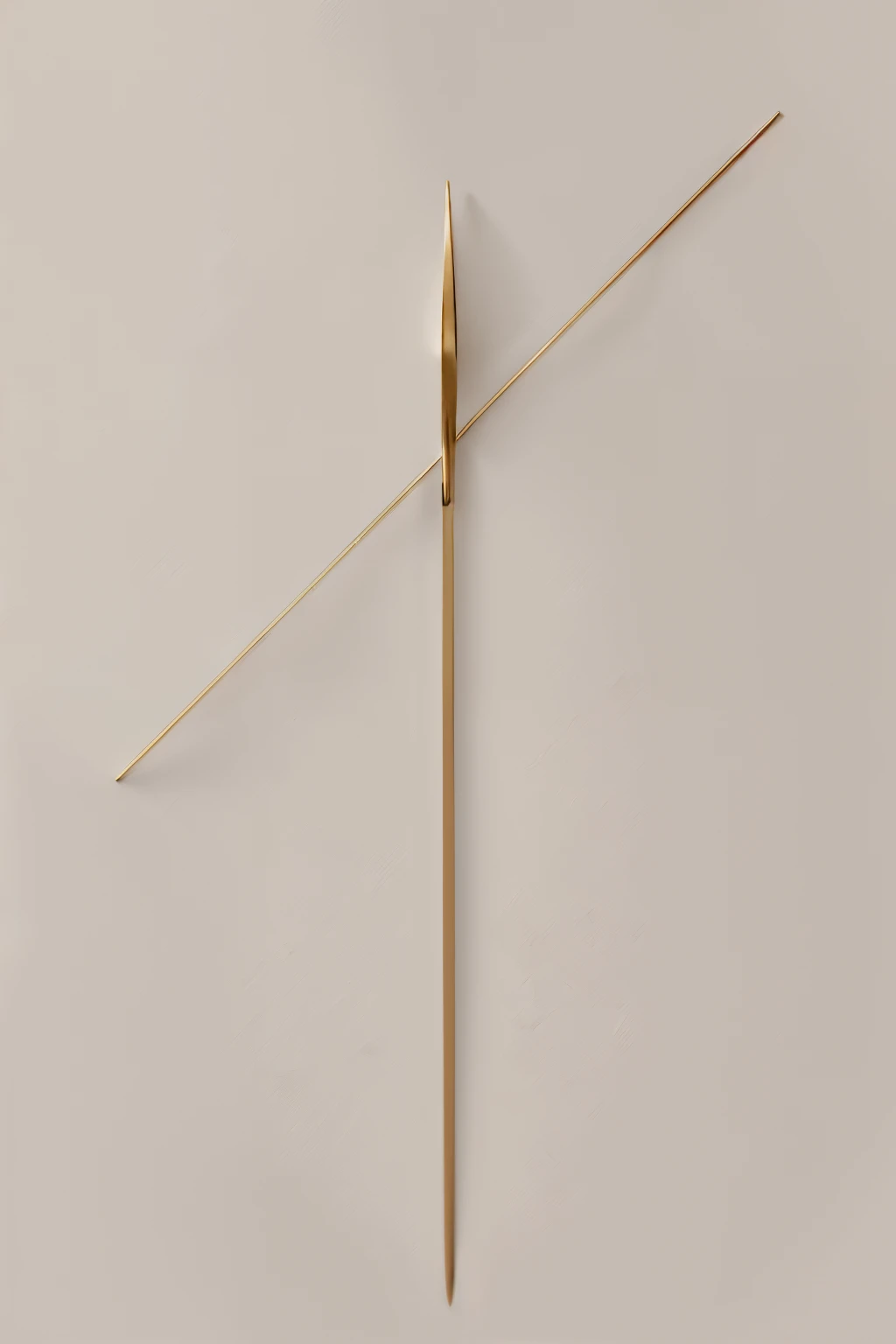 Create a minimalist image representing the Magician archetype. Art must convey wisdom, mystery and power, using simple lines, geometric shapes and a subtle, elegant color palette. Include symbolic elements associated with the Magician, like a staff, a pointed hat and perhaps a book or parchment. The design should be clean and modern, focusing on simplicity and elegance.