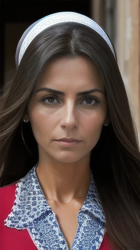 a Italian woman focus in face