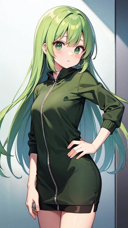 Green Hair Long、