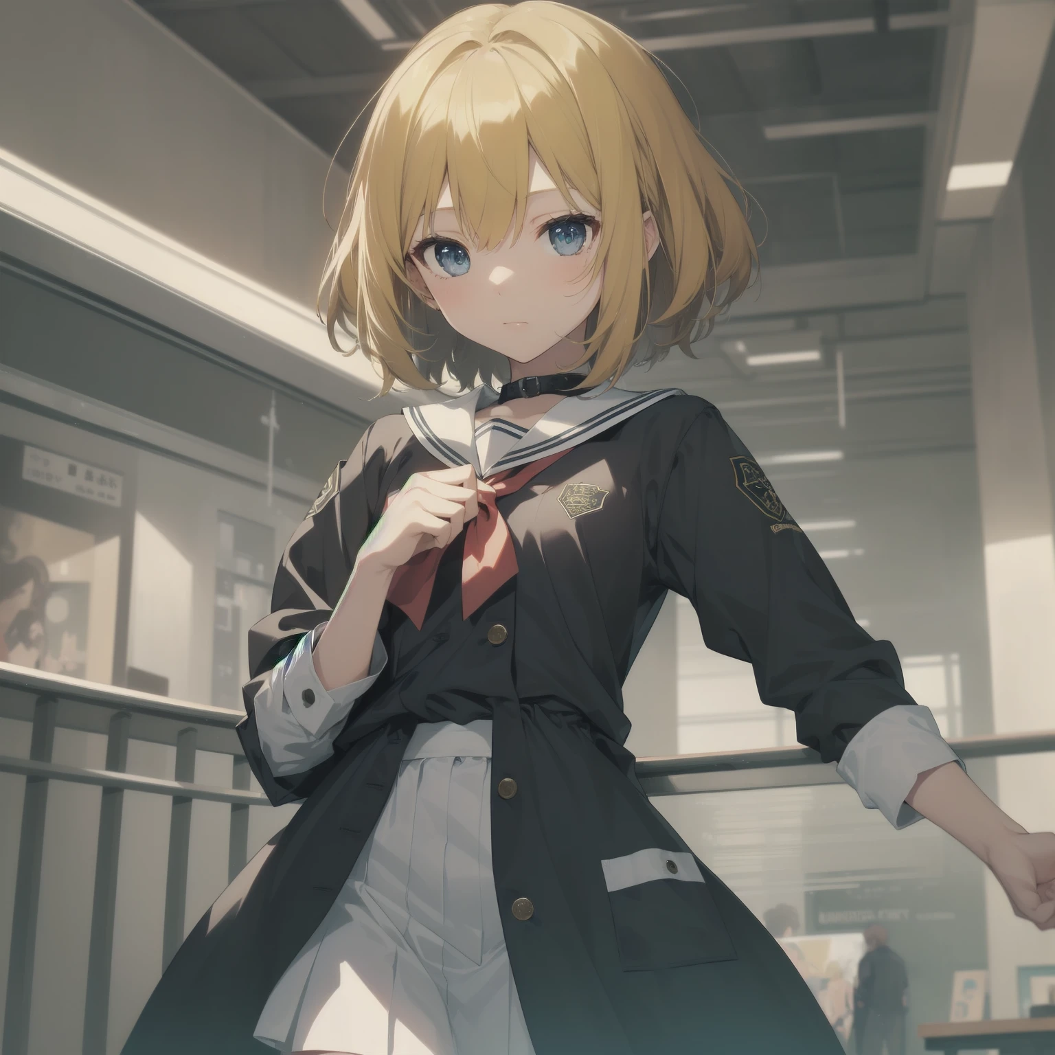 ultra-absurdres-Top quality by artist God, ultra-detailed, high resolution, anime moe artstyle, best anime 8k konachan wallpaper, pixiv contest winner, pool:2810, perfect anatomy,break, 1girl, (Please draw a girl walking sleepily to school alone. )break,(Solo,little female, 13-year-old:1.3),Full limbs, complete fingers,a junior high school student, (very short hair), short cut, flat chest, , small butt, small black eyes, beautiful detailed eyes, well-proportioned iris and pupils, expressive eyes, highres detailed hair, soft expression, salor school_uniform, sailor collar, serahuku, bow, pleated skirt,(Detailed Lighting), (Detailed background), in the School commute route. break,super detailed skin, Best cinematic lighting powered by famous artist, 8k,beauty illustration,photoshop_(medium),very aesthetic,break,((artist:kitsunerider )), artist:clamp ,artist:carnelian ,artist:kantoku ,