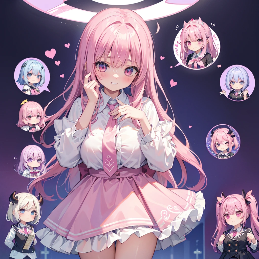 Details、Ultra-detail、masterpiece、top-quality、Beautiful fece、A detailed eye、 、(focus panties), (I look up at the five girls from the ground.)、(Five girls are standing in a circle around me, looking down at me.:1.5)、circle、(seductive grin), (((5 giant girls)))、((angle from below)), 5 young face, (thighs), 5panties, (angle from under 5 girls),baby face,mesugaki,5 succubuses,(Pink ribbon:1.1)、(Two-side-up)、Pink tie、pink bra、Shady face、Light pink hair、malicious smile、Bruises and ugly facial features、Young features、(Lori:1.2)、long-sleeve、puffy sleeves fluffy hair、Elementary school girls、Short stature、Chiquita、Colossal tits、(Put your hand on your face)、Buriko、Ruffled uniforms、hair clips、(Ridicule:1.1)、looking-down、Looking from below、Being looked down upon by girls、(Looking from below:1.2)、ultra gigantic tits、Pink heart symbol、Mass of heart、(Heart Effect:1.1)、(heart mark:1.1)、demon tail、Devil's Tail、Succubus、(ultra gigantic tits:1.3)
