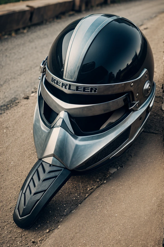 A log of a helmet that says bikers on the bottom