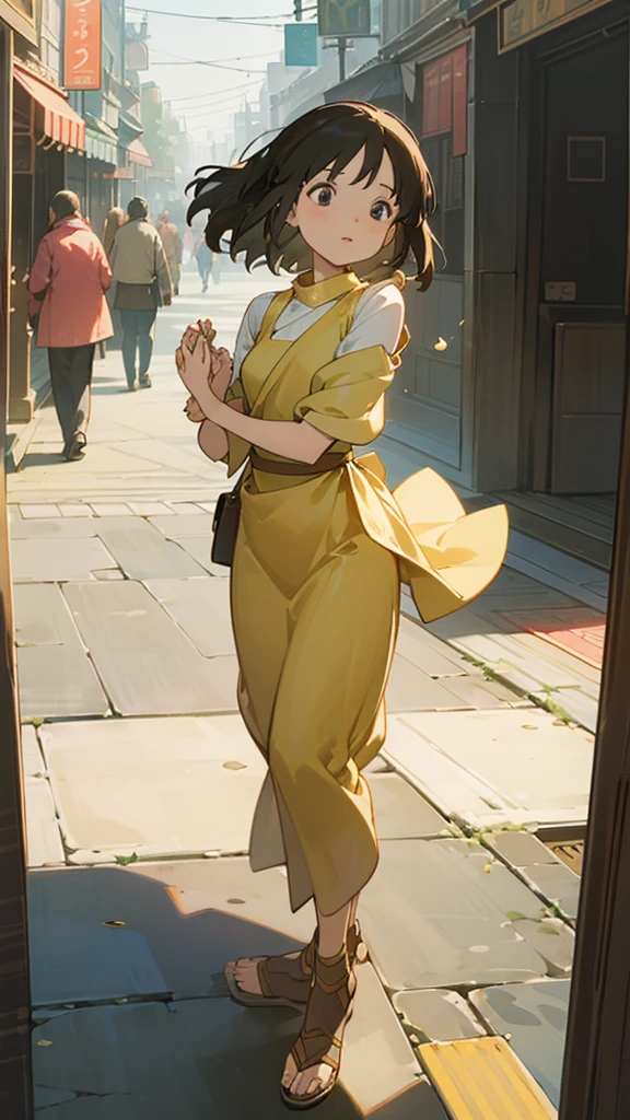 In the bustling streets of a vibrant Indian city, amidst the kaleidoscope of colors and scents, a woman (((Selena Gomez:Emma Watson:0.7))) clad in a vibrant gold saree and a black blouse becomes an ethereal sight that captivates all who lay eyes upon her. Her undeniable beauty transcends time and space, leaving onlookers spellbound.
Describe the scene as the woman, with her graceful presence, glides through a crowded marketplace, where merchants and shoppers pause to admire her radiance. The atmosphere is alive with whispers as her mesmerizing allure evokes a sense of awe and admiration.
Embark on a journey to reveal the woman’s story—her name, her background, her passions—and the reasons behind her choice of attire. Explore her persona, intertwining elements of mystery and allure, as people speculate on the secrets hiding behind her enchanting gaze.
Incorporate the sights, sounds, and emotions that surround this extraordinary woman, as she navigates through the city’s vibrant tapestry. Whether it be the scent of freshly ground spices, the distant sound of temple bells, or the intricate henna designs adorning her hands, immerse the reader in the sensory experience of this captivating moment.
As the story unfolds, her path intertwines with that of a curious photographer who becomes determined to capture her undeniable beauty in a single photograph. Describe their encounters, the photographer’s attempts to understand her story, and the profound impact this woman’s presence has on his own life.