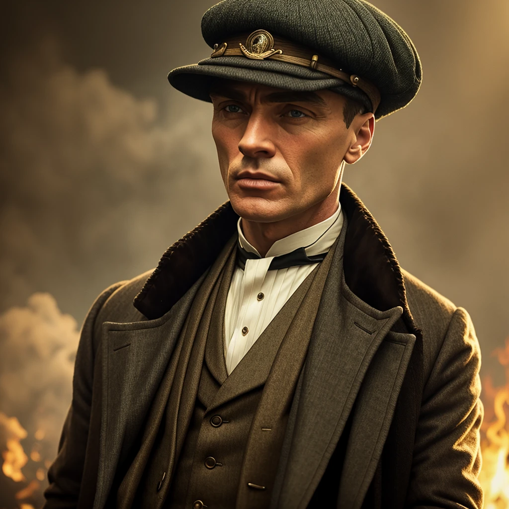 (Artwork, Best Quality), Intricate Details, 8K, Tommy Shelby (peaky blinders)