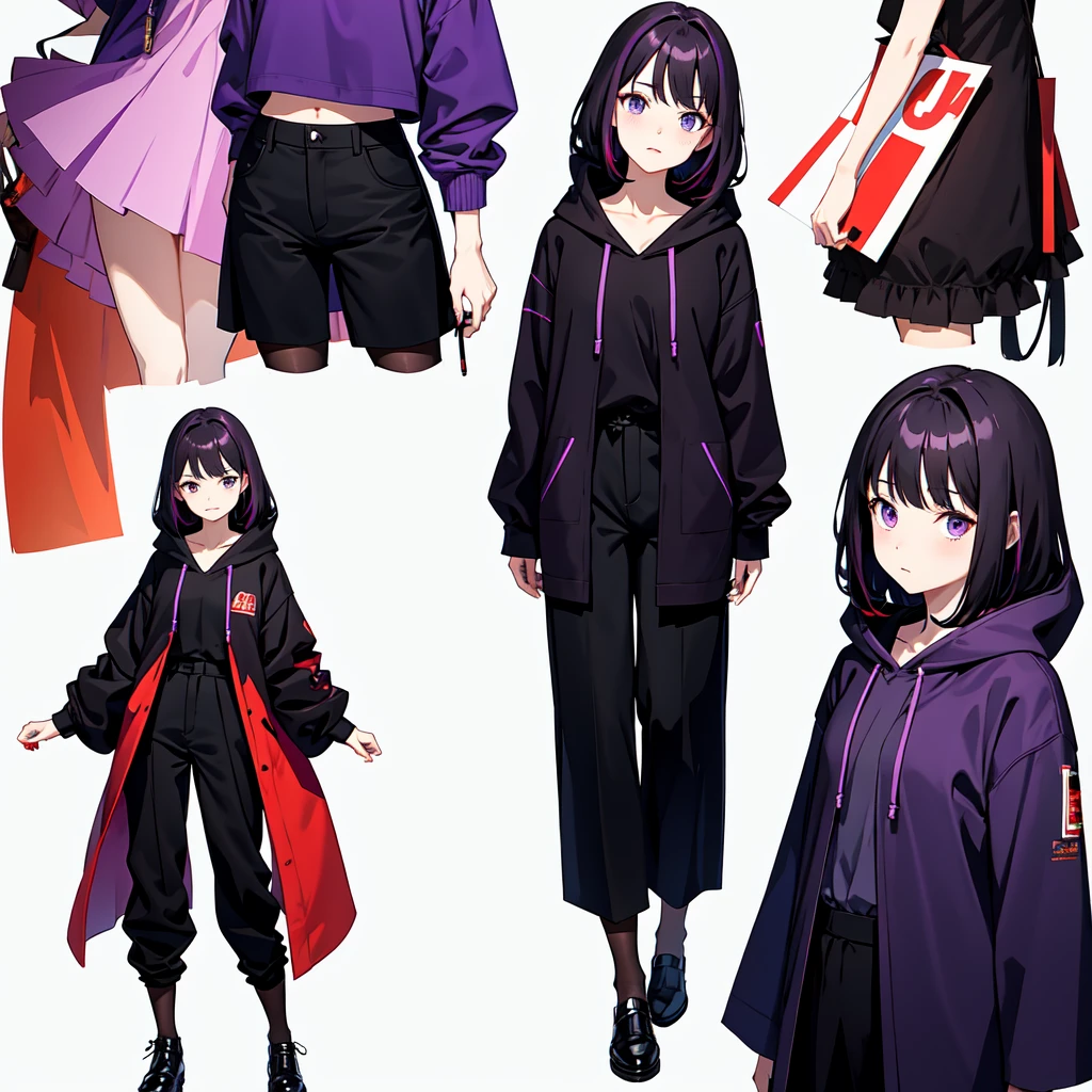 sketch (Character design sheet, same characters, whole body, Three-View, front, ~ ~ ~ ~ side, return),(Very bright:1.1), White Background, [1 Girl:7], (Tilt your head:1.2), ([sketch|watercolor \(Moderate\)]:1.15),Chaotic Abstractionな背景, Vector Trace, Gradient Blending, Bright colors, that&#39;wonderful, 非常にdetailed, Complex, (Very low contrast:1.4）,whole body, Artistic elements add depth to the work. The overall atmosphere is creepy and nightmarish...., With a unique artistic touch. This movie is、The dark and crazy world of horror movies depicted in HD., Evoke visual stimuli and aesthetic sense, that will terrify and excite the audience....,watercolor画, （Lightless, Eyes without highlights, evil eye, An ugly person with white eyes, that&#39;Red eyeliner）,whole body絵, Wearing a maid outfit （Gradient braided hair, (Light purple hair), (Ink blotches:1.1), (pale:1.2),(Light purple:1.2),(Light green:1.2)　Adult features,expensive, Wearing black tights,Green Eyes, The skin is hidden　and maid, The background is a dark and desolate landscape, Horror movie atmosphere. Her figure is very beautiful, Emphasizing the dark and crazy elements. Skillfully expressing the effects of light and shadow, detailed, The face and expression of the black costume are also carefully drawn....,sketch (Character design sheet, same characters, whole body, Three-View, front, ~ ~ ~ ~ side, return) 1 female, Nervous,Cowboy Shot,,(Very bright:1.1), White Background, [1 Girl:7], (Tilt your head:1.2), ([sketch|watercolor \(Moderate\)]:1.15),Chaotic Abstraction